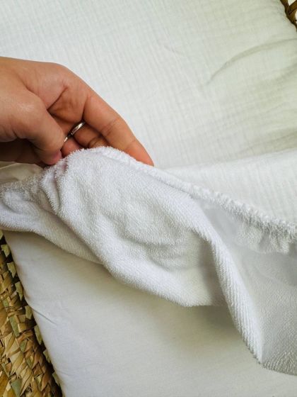 ❤ Простирадло муслін непромакаюче у візочок на гумці. Колір - Білий однотон (#43709091) ✓ Anna Konvert 2