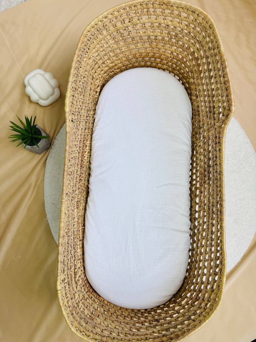 ❤ Простирадло муслін непромакаюче у візочок на гумці. Колір - Білий однотон (#43709091) ✓ Anna Konvert