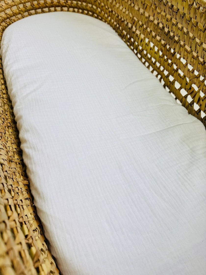 ❤ Простирадло муслін непромакаюче у візочок на гумці. Колір - Білий однотон (#43709091) ✓ Anna Konvert