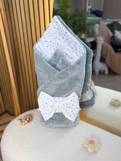 ❤ Демісезонний конверт плед на виписку, Плюш, 80*80см (#0184) ✓ Anna Konvert 2