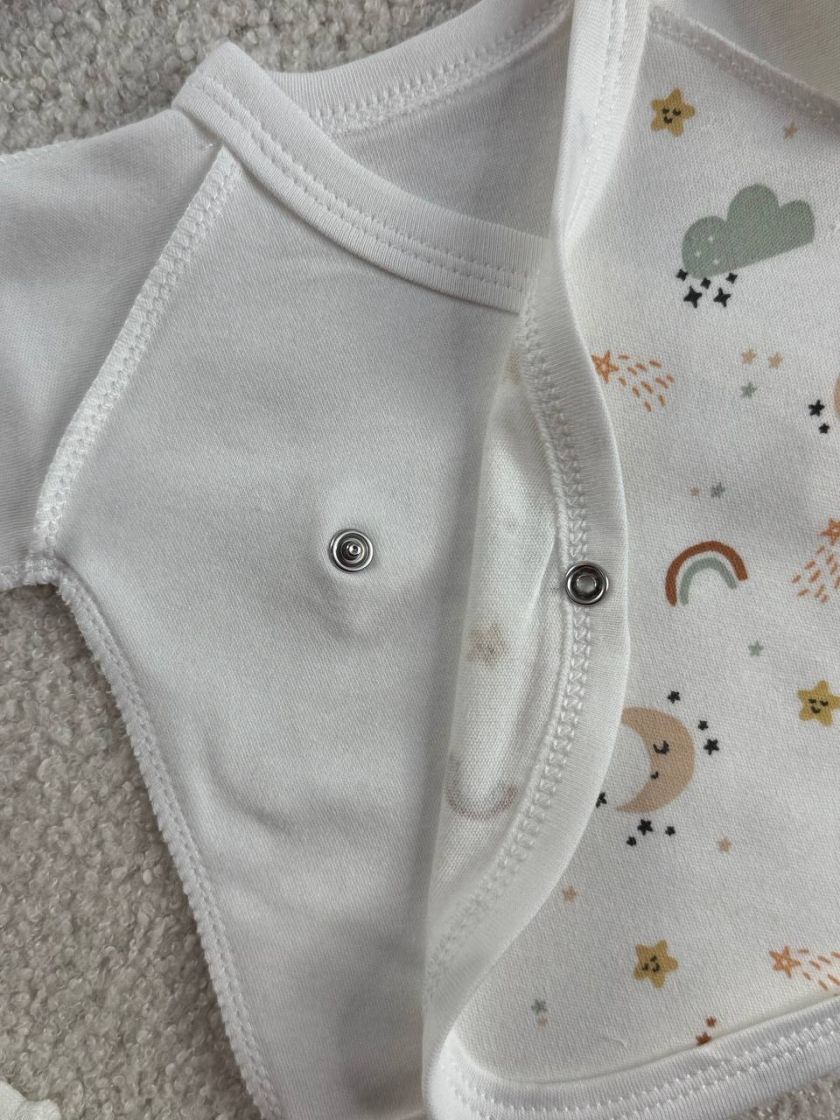 ❤ Комплект 3ка з сорочкою інтерлок, БО. Принт - Веселка, місяць на молочному. Розмір - 56 (#28691127) ✓ Anna Konvert