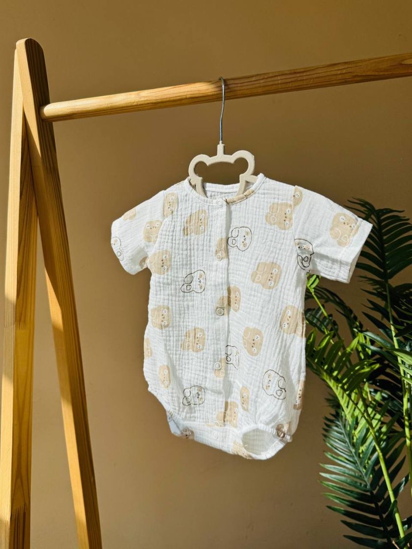 ❤ Боді муслін на кнопках, 56см. Принт - Зайченята (#80883351) ✓ Anna Konvert