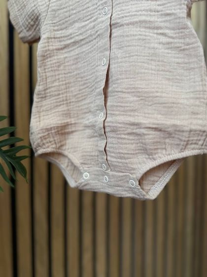 ❤ Боді муслін на кнопках, 56см. Принт - Капучино (#26304406) ✓ Anna Konvert 2