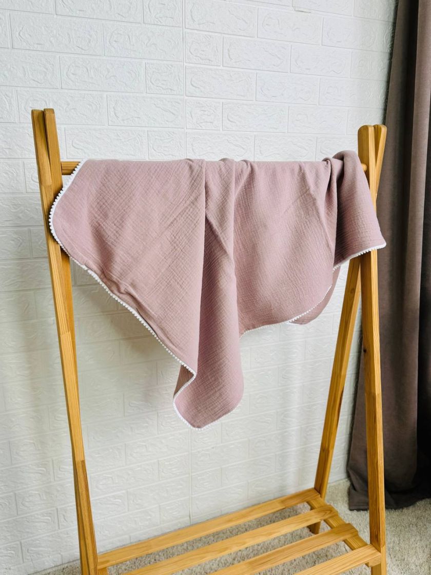 ❤ Плед мусліновий "Бубон", 140 × 100 см. Колір - Мокко. Розмір - 100*140 (#24654408) ✓ Anna Konvert