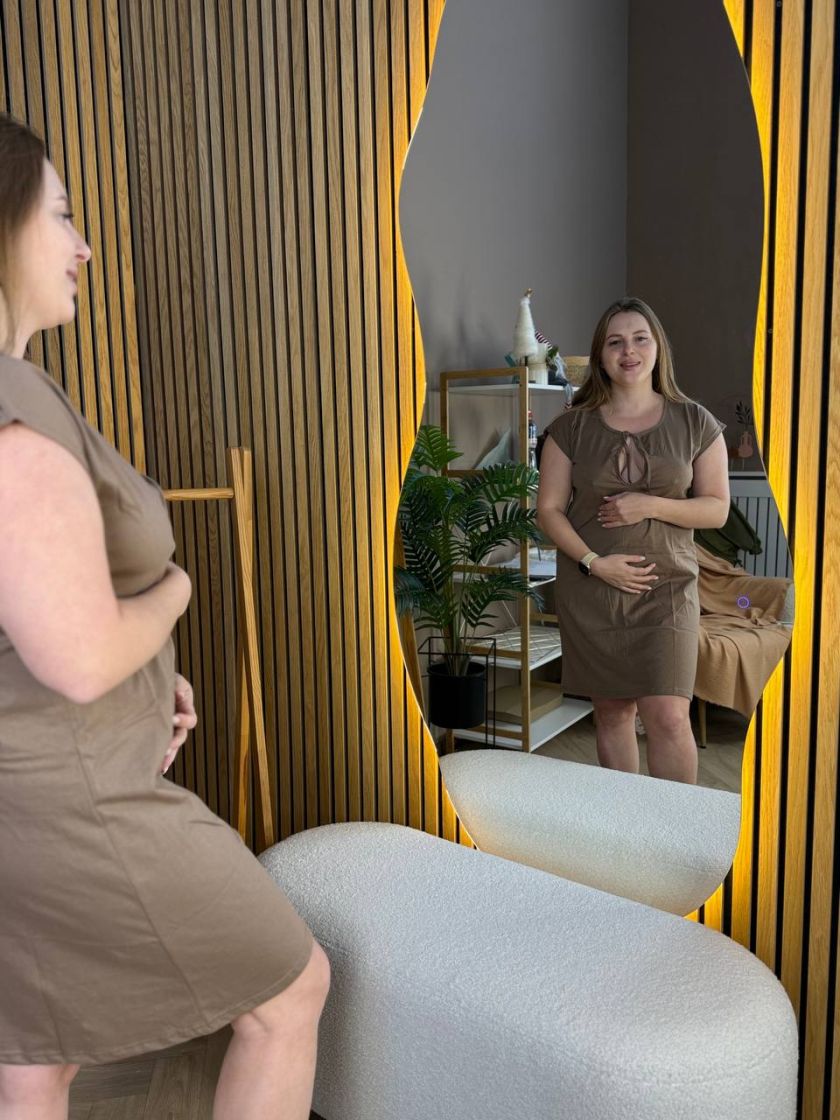 ❤ Сорочка на пологи бавовняна, 54-56р.. Колір - Мокко (#55661171) ✓ Anna Konvert