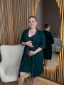 ❤ Комплект сорочка та халат для годування, 48-50 "Кант". Колір - Смарагдовий (#8690081) ✓ Anna Konvert