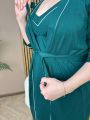 ❤ Комплект сорочка та халат для годування, 48-50 "Кант". Колір - Смарагдовий (#8690081) ✓ Anna Konvert