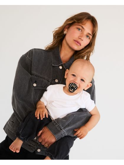 ❤ Соска пустушка BIBS Studio Size 1, 0-6 міс. Колір - Black Ivory (#5713795276257) ✓ Anna Konvert 2