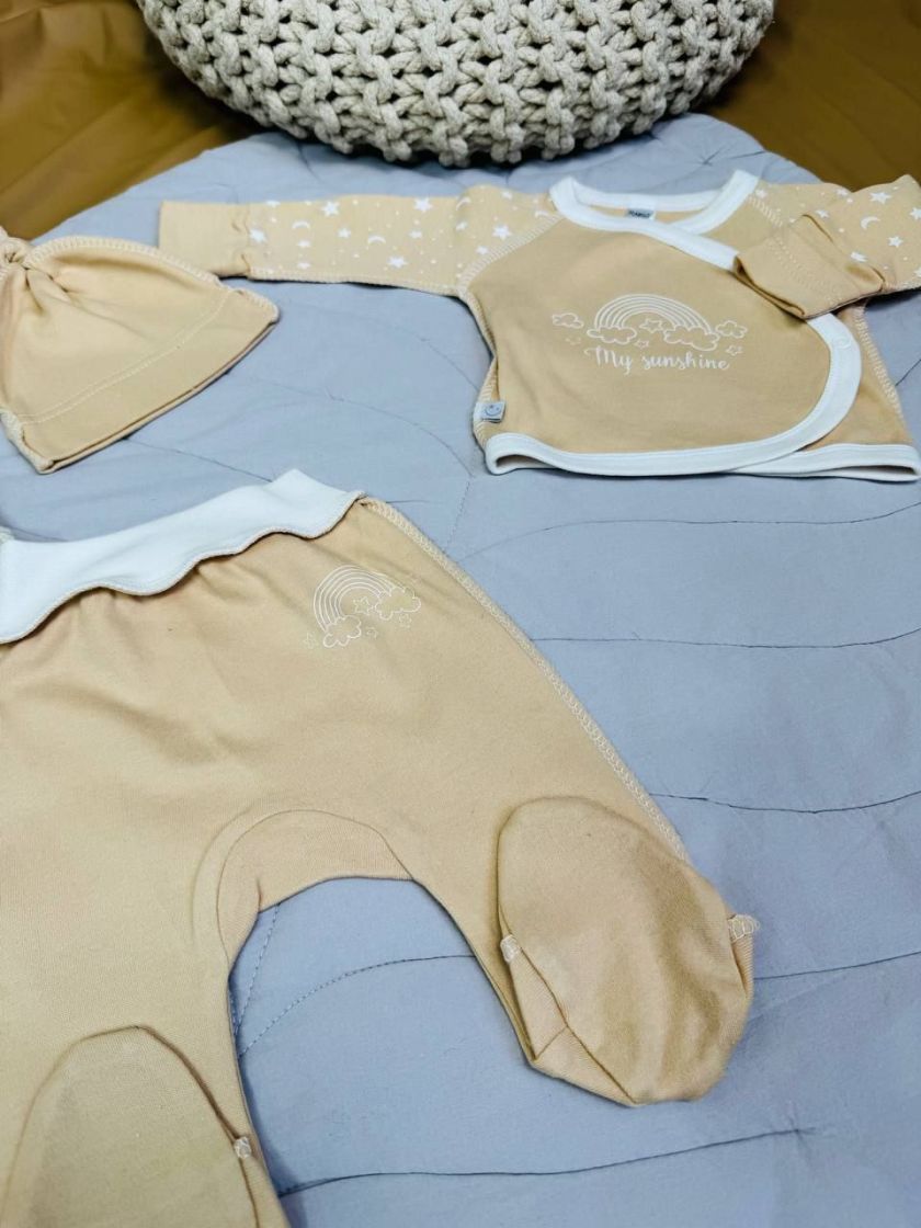 ❤ Комплект 3ка з сорочкою, інтерлок Розмір 56см, "My sunshine" (#530709) ✓ Anna Konvert