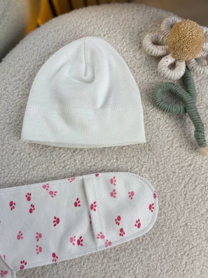 ❤ Комплект 3ка з боді інтерлок, 56р. Принт - Сліди рожеві (#58839040) ✓ Anna Konvert 2