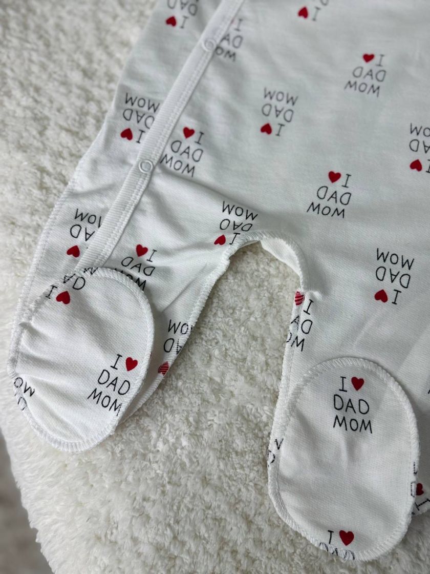 ❤ Чоловічок з шапочкою, інтерлок, 56-62р. Принт - I love mom dad (#54643434) ✓ Anna Konvert