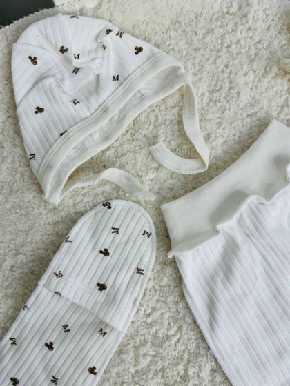 ❤ Комплект 3ка з сорочкою інтерлок 56см. Принт - Міккі дрібні, однотон (#16335595) ✓ Anna Konvert 2