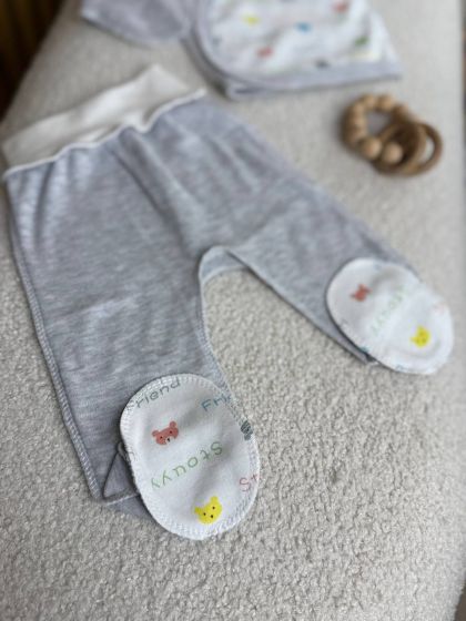 ❤ Комплект 3ка з сорочкою інтерлок, БО. Принт - Друзі, на сірому. Розмір - 56 (#87295257) ✓ Anna Konvert 2