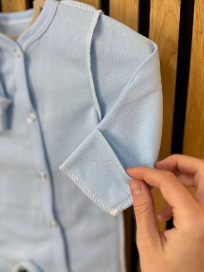 ❤ Чоловічок з шапочкою "Метелик", байка, 62р. БО. Принт - Блакитний, однотон. Розмір - 62 (#50390576) ✓ Anna Konvert 2