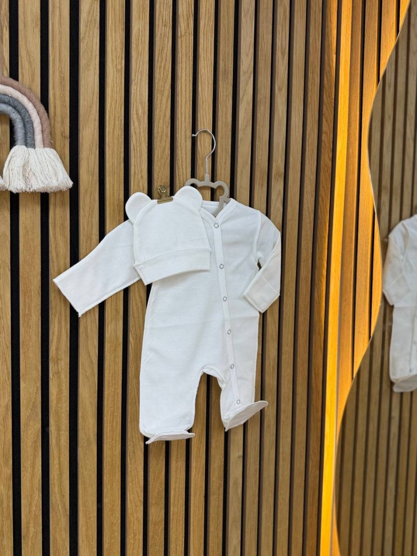 ❤ Чоловічок з шапочкою "Метелик", байка, 62р. БО. Принт - Молочний, однотон. Розмір - 62 (#35270860) ✓ Anna Konvert