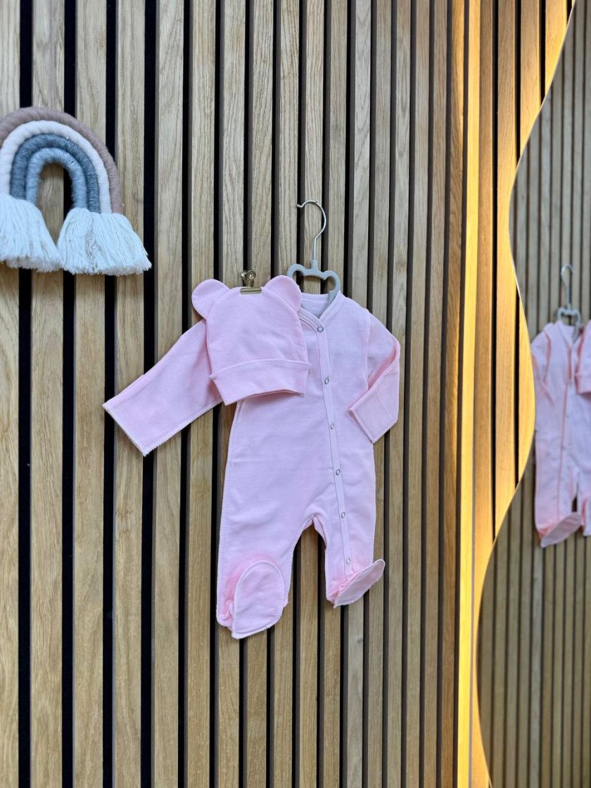 ❤ Чоловічок з шапочкою "Метелик", байка, 56р. БО. Принт - Рожевий однотон. Розмір - 56см (#35471701) ✓ Anna Konvert