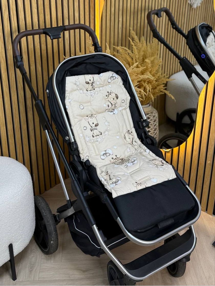 ❤ Матрасик у прогулянку з захистом. Принт - Жираф на бежевому (#50908991) ✓ Anna Konvert