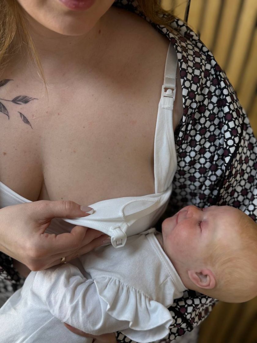 ❤ Бюстгальтер-топ для годування. Колір - Білий. Розмір - L (80D) (#99724470) ✓ Anna Konvert