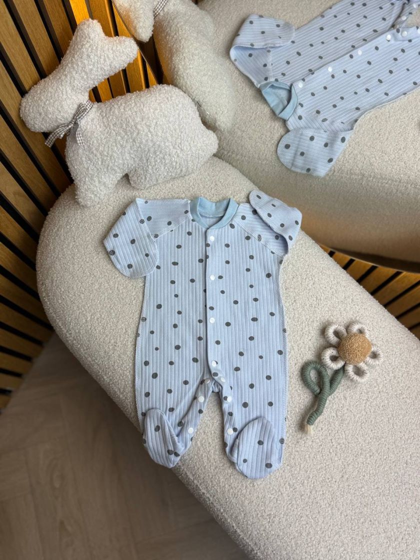 ❤ Чоловічок на інтерлоці, 50см, Smile. Принт - Горох на блакитному (#28618453) ✓ Anna Konvert