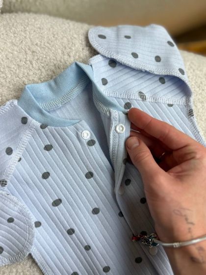 ❤ Чоловічок на інтерлоці, 50см, Smile. Принт - Горох на блакитному (#28618453) ✓ Anna Konvert 2