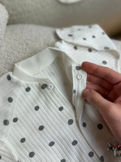 ❤ Чоловічок на інтерлоці, 50см, Smile. Принт - Горох на молочному (#1447628) ✓ Anna Konvert 2