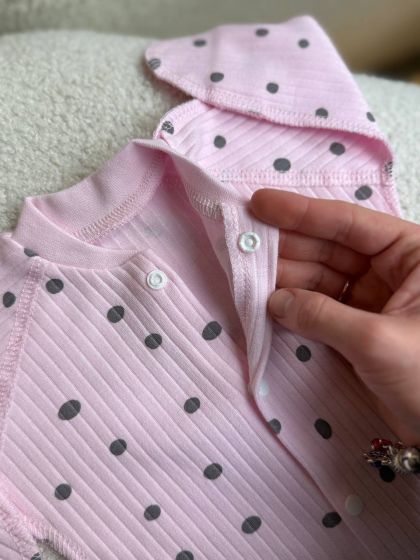 ❤ Чоловічок на інтерлоці, 50см, Smile. Принт - Горох на рожевому (#57974686) ✓ Anna Konvert 2