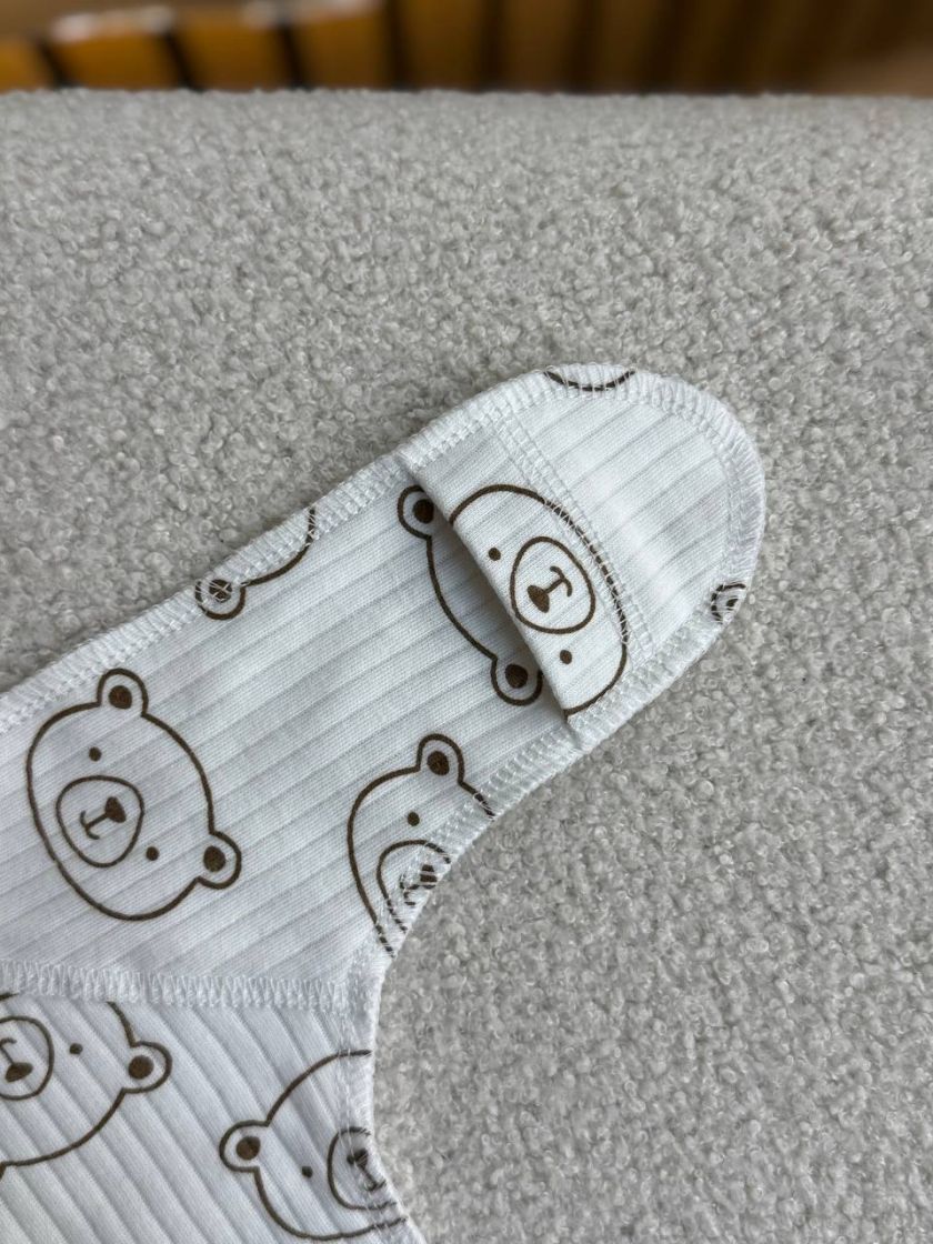 ❤ Чоловічок на інтерлоці, 50см, Smile. Принт - Ведмедики контурні на молочному (#87058141) ✓ Anna Konvert