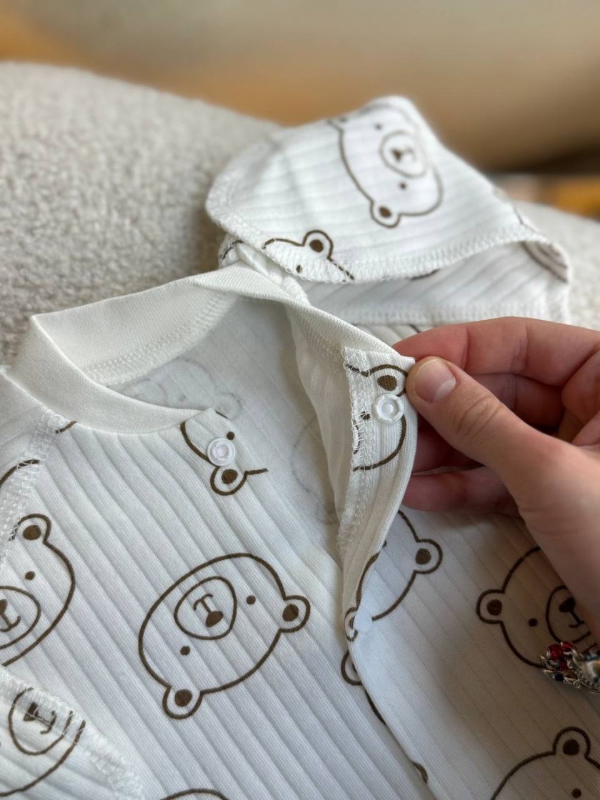 ❤ Чоловічок на інтерлоці, 50см, Smile. Принт - Ведмедики контурні на молочному (#87058141) ✓ Anna Konvert