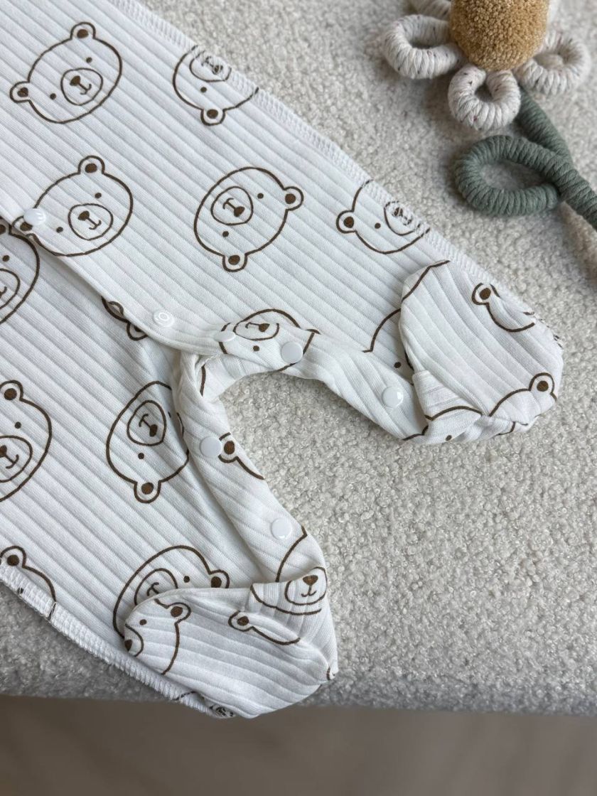 ❤ Чоловічок на інтерлоці, 50см, Smile. Принт - Ведмедики контурні на молочному (#87058141) ✓ Anna Konvert