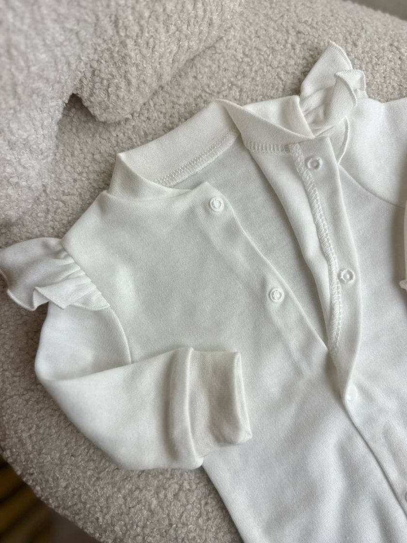 ❤ Комплект 3ка з боді та спідницею, інтерлок "Smile". Принт - Однотон молочний. Розмір - 62 (#46657112) ✓ Anna Konvert