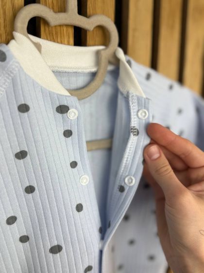 ❤ Комплект 4 предмети, інтерлок, Smile. Принт - Горох на блакитному. Розмір - 56 (#90741665) ✓ Anna Konvert 2