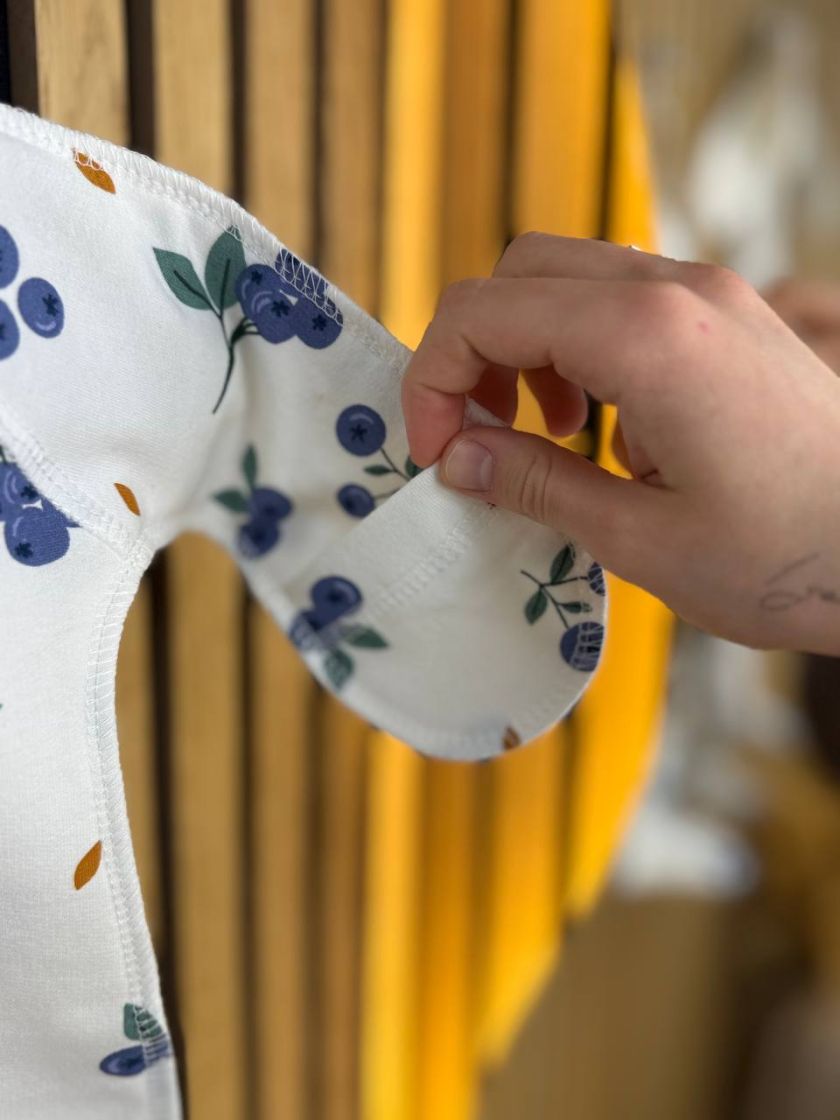 ❤ Комплект 4 предмети Smile на байці. Принт - Гілочки з лохиною. Розмір - 56 (#57818419) ✓ Anna Konvert