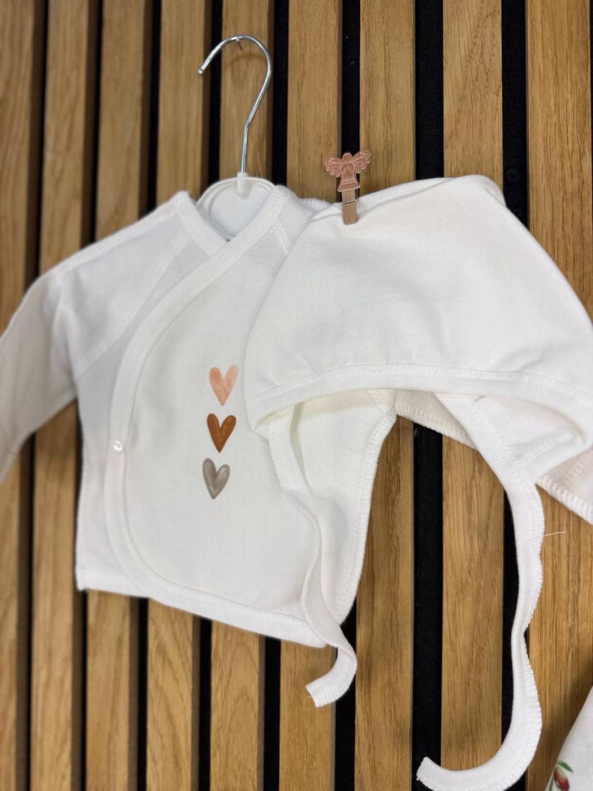 ❤ Комплект 4 предмети Smile на байці. Принт - Гілочки з оливками. Розмір - 56 (#16462912) ✓ Anna Konvert