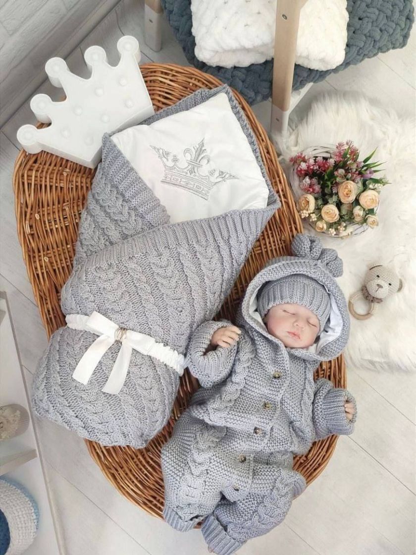 ❤ Демісезонний конверт плед на виписку, 3в1, 80*80см. Колір - Сірий (#46105690) ✓ Anna Konvert