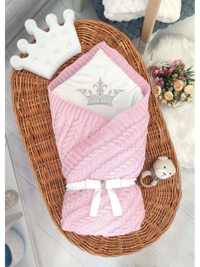 ❤ Демісезонний конверт плед на виписку, 3в1, 80*80см. Колір - Рожевий (#0182) ✓ Anna Konvert