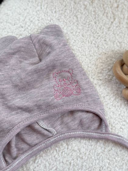 ❤ Шапочка з зав'язками, 0-3міс. Колір - Пурпуровий. Матеріал - Інтерлок (#28717715) ✓ Anna Konvert 2