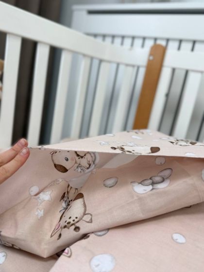 ❤ Змінна дитяча постіль, розмір підковдри 140 см на 110 см. Принт - Жираф на бежевому (#18037015) ✓ Anna Konvert 2