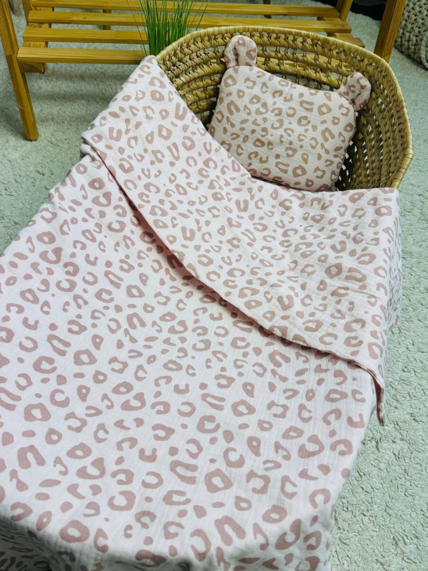 ❤ Набір у візочок мусліновий. Колір - Лео рожевий (#1656126) ✓ Anna Konvert