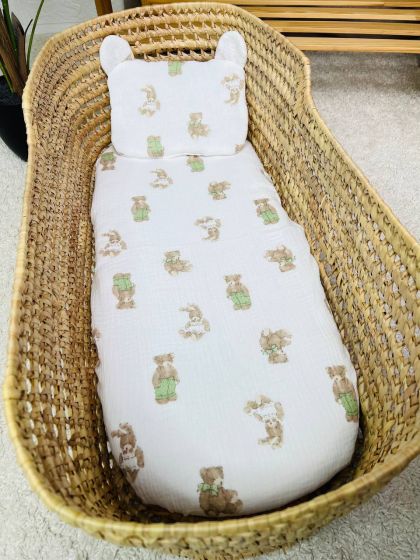 ❤ Набір у візочок мусліновий. Колір - Ведмедик в штанцях та зайчик (#64906430) ✓ Anna Konvert 2