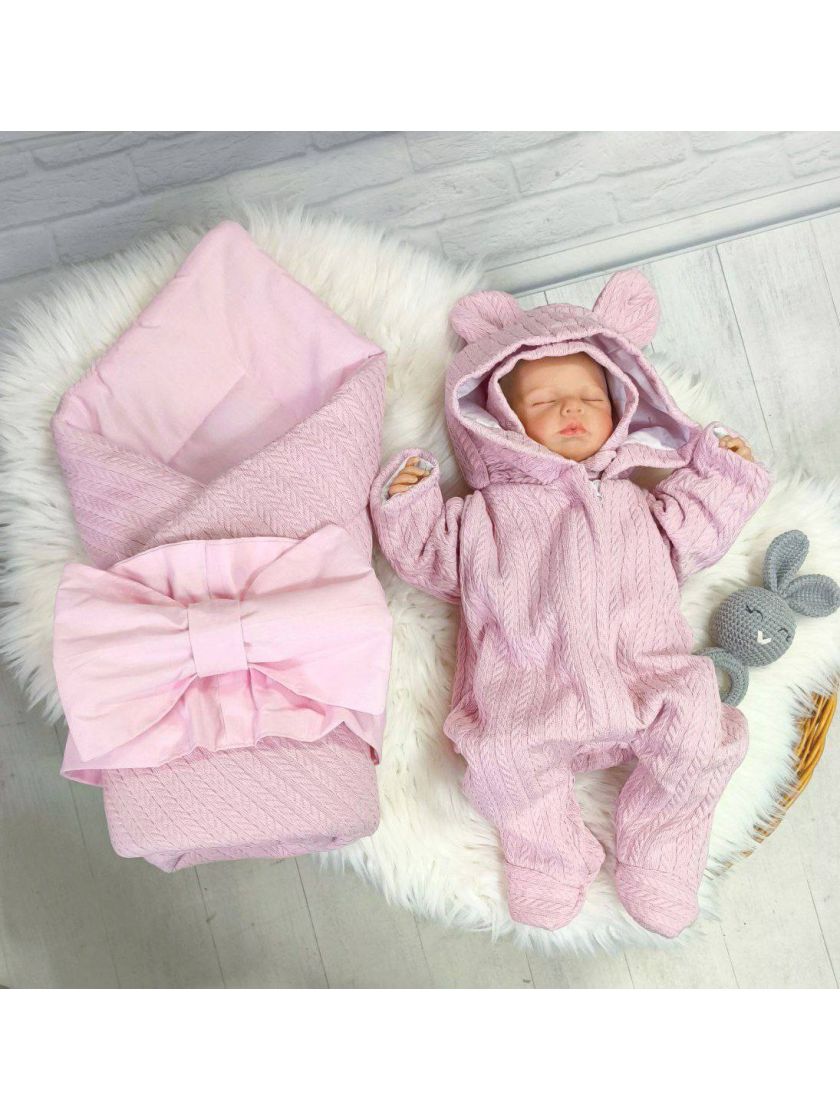 ❤ Конверт "Косичка" демісезонний. Колір - Рожевий (#33543406) ✓ Anna Konvert