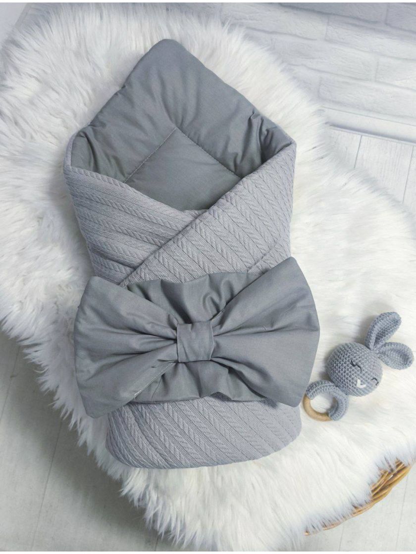 ❤ Конверт "Косичка" демісезонний. Колір - Сірий (#13233068) ✓ Anna Konvert