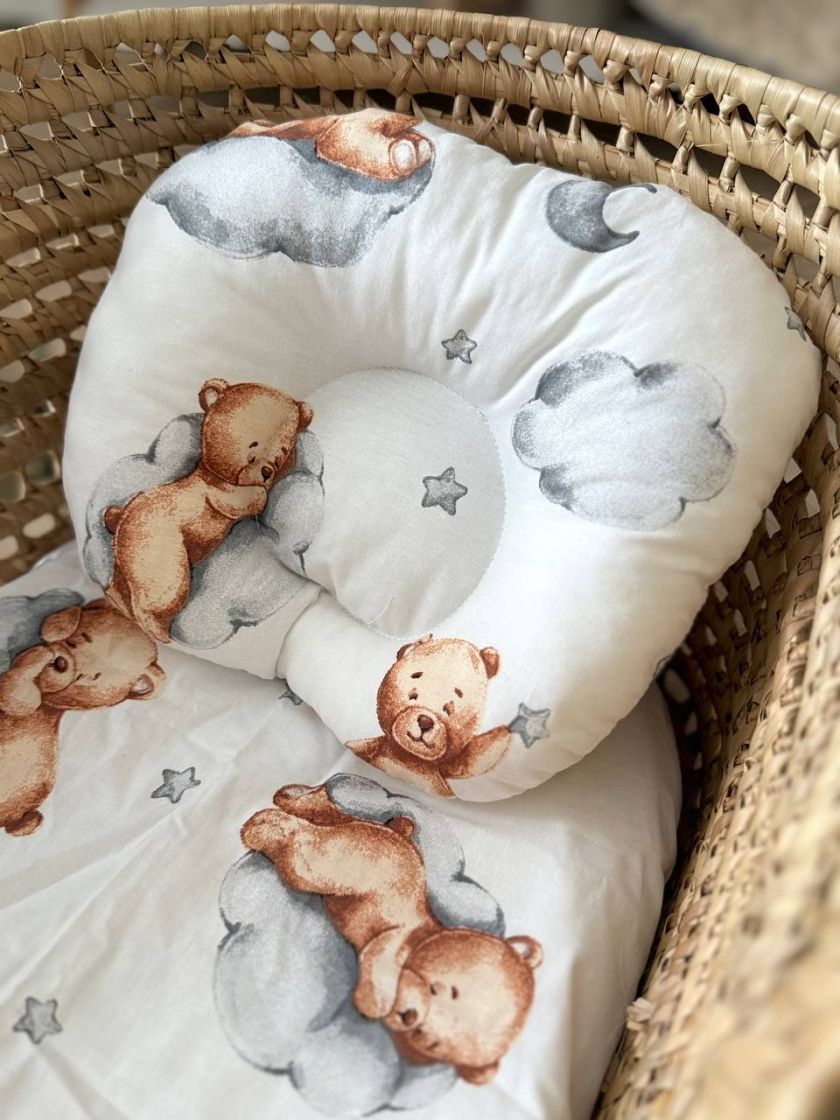 ❤ Простирадло непромакаюче у візочок та подушка. Принт - Ведмедик на хмаринці (#64323448) ✓ Anna Konvert