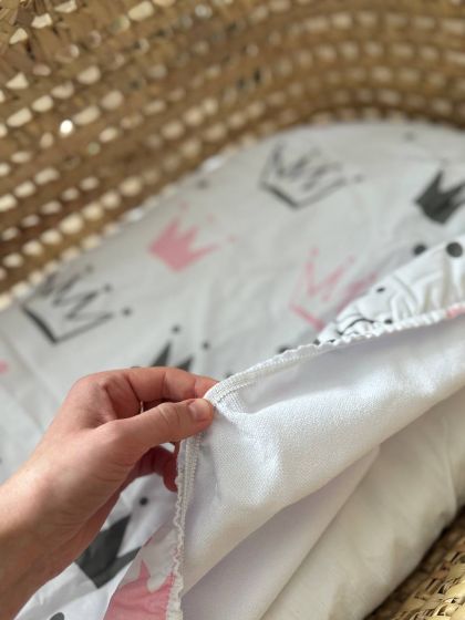 ❤ Простирадло непромакаюче у візочок та подушка. Принт - Корони рожеві (#4871241) ✓ Anna Konvert 2