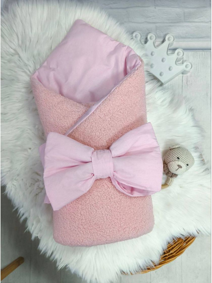 ❤ Демісезонний конверт плед Тедді, 80*80см. Колір - Пильна троянда (#51216861) ✓ Anna Konvert