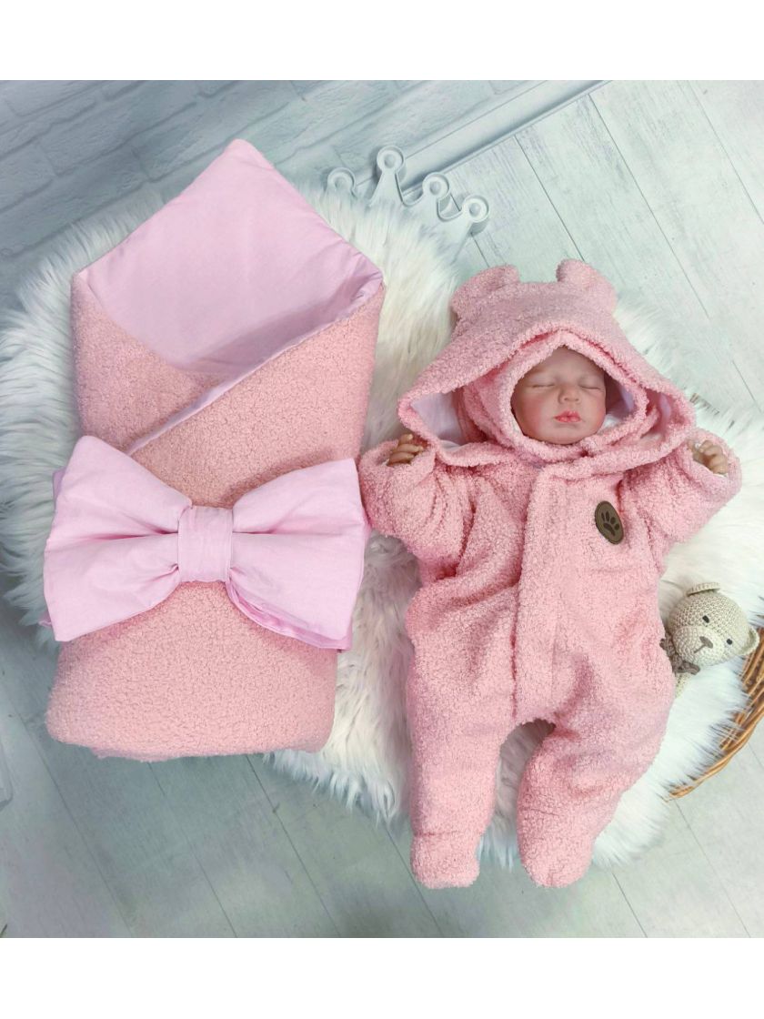 ❤ Демісезонний конверт плед Тедді, 80*80см. Колір - Пильна троянда (#51216861) ✓ Anna Konvert