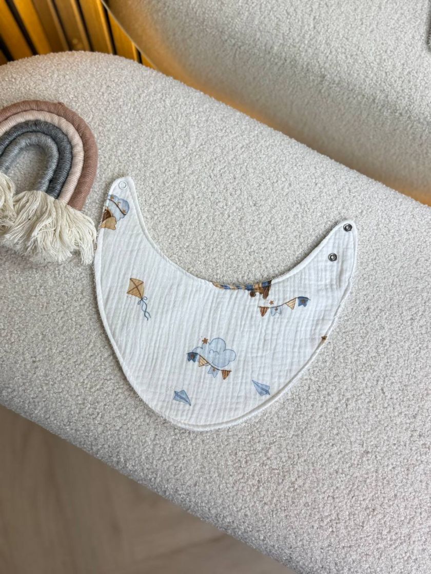 ❤ Слюнявчик, нагрудник мусліновий, непромакаючий. Принт - Гусачок на хмаринці (#95909213) ✓ Anna Konvert