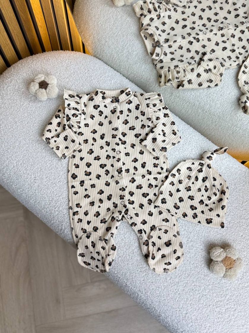 ❤ Чоловічок з шапочкою "Метелик", інтерлок 56р.. Принт - Лео на бежевому (#66923872) ✓ Anna Konvert