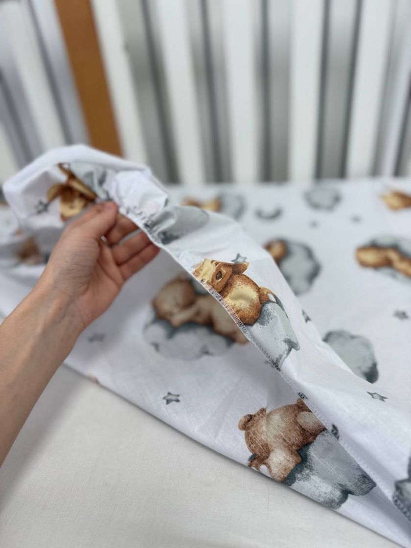 ❤ Змінна дитяча постіль, 110 см на 140 см. Принт - Ведмедик на хмаринці (#77830338) ✓ Anna Konvert
