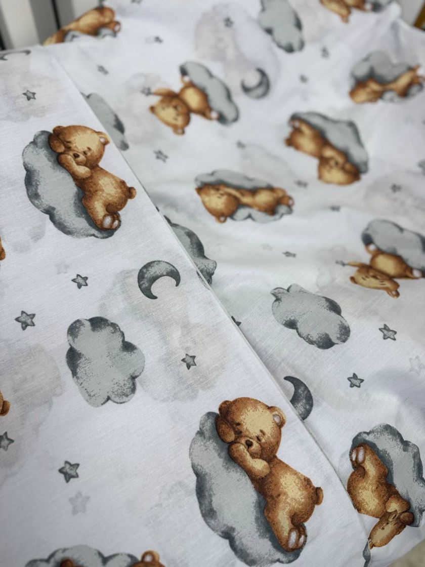 ❤ Змінна дитяча постіль, 110 см на 140 см. Принт - Ведмедик на хмаринці (#77830338) ✓ Anna Konvert