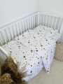 ❤ Змінна дитяча постіль, 110 см на 140 см. Принт - Зірки різні на білому бежеві (#36996086) ✓ Anna Konvert